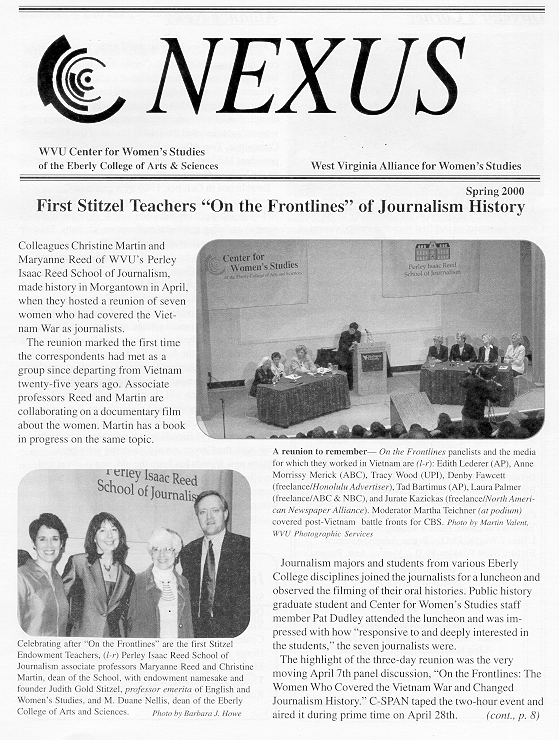 Cover Page of NEXUS Newsletter