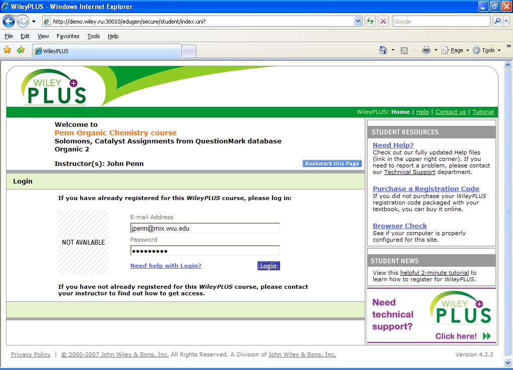 Login Shot with Email Address